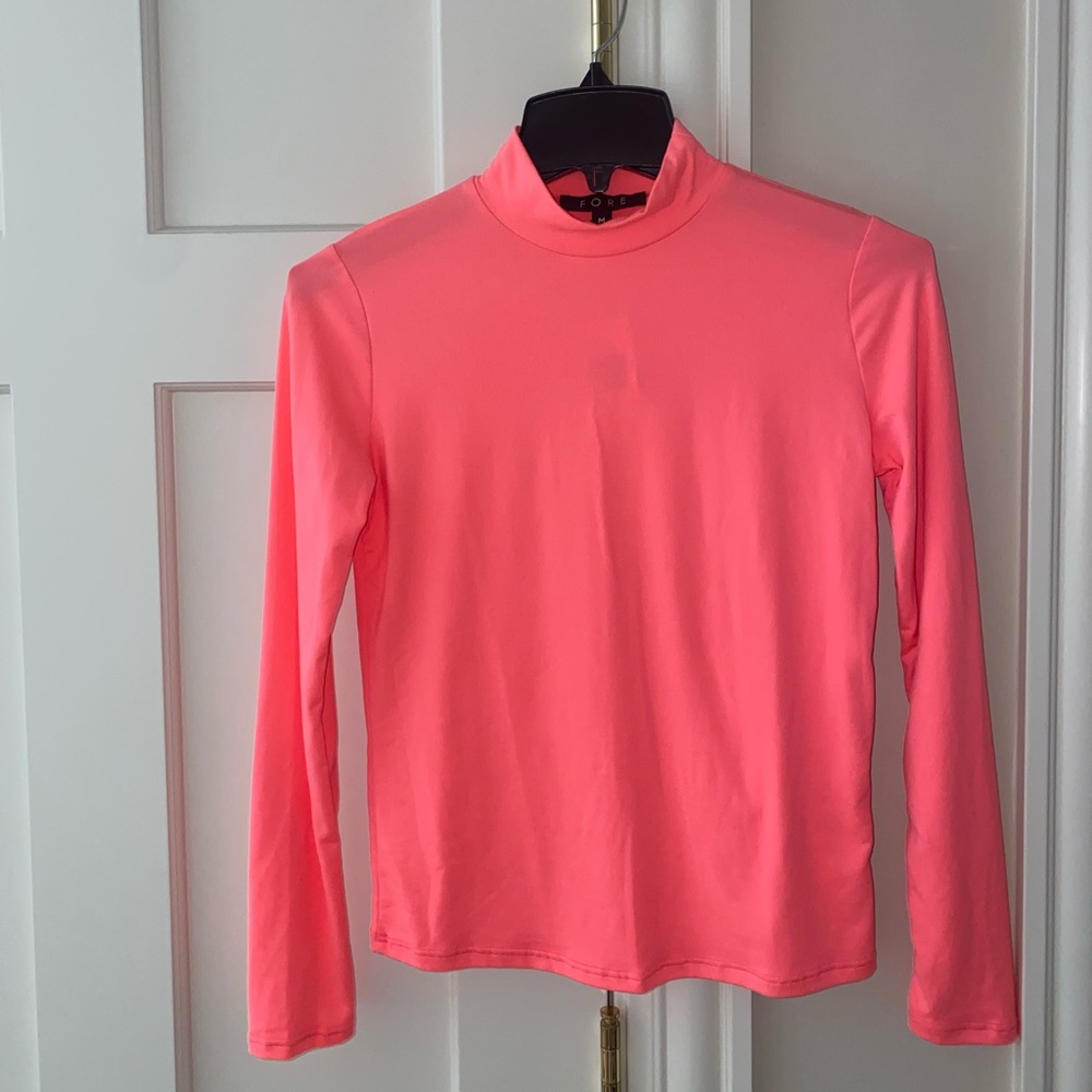 Bright pink turtleneck